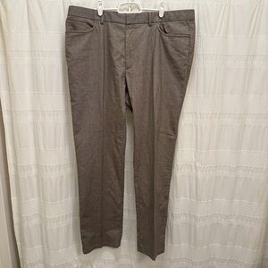 Peter Millar Chino Pants Brown Gray Men’s 40x30 Flat Front Cotton Viscose Blend